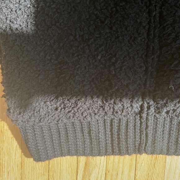 VINCE Super cozy black zip up hoodie sweater knit M - Picture 3 of 3